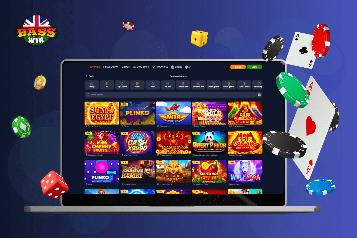 Explore the Casino Section at BassWin UK